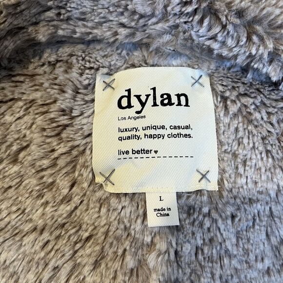 DYLAN Grey Size Large Faux Shearling Suede/Fur Very Soft Vest Womens - Picture 11 of 13